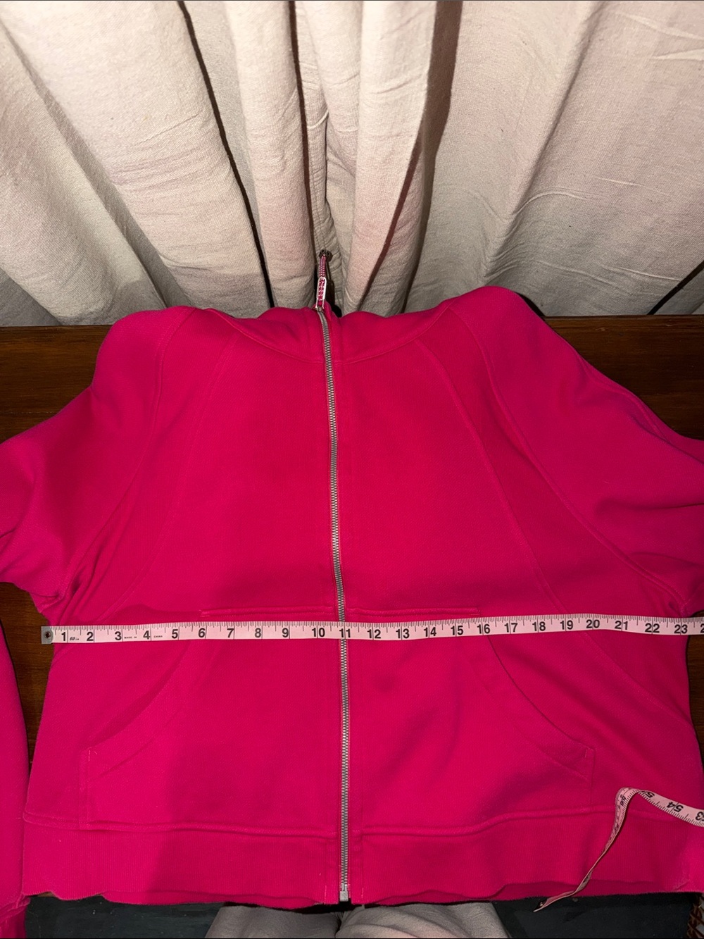 Lululemon Fuchsia Full-Zip Oversized Cropped Hoodie XL - Picture 6 of 8